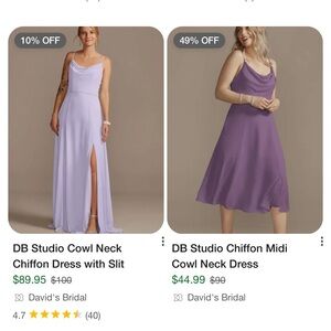 Elegant Purple Cowl Neck Slit Maxi Dress